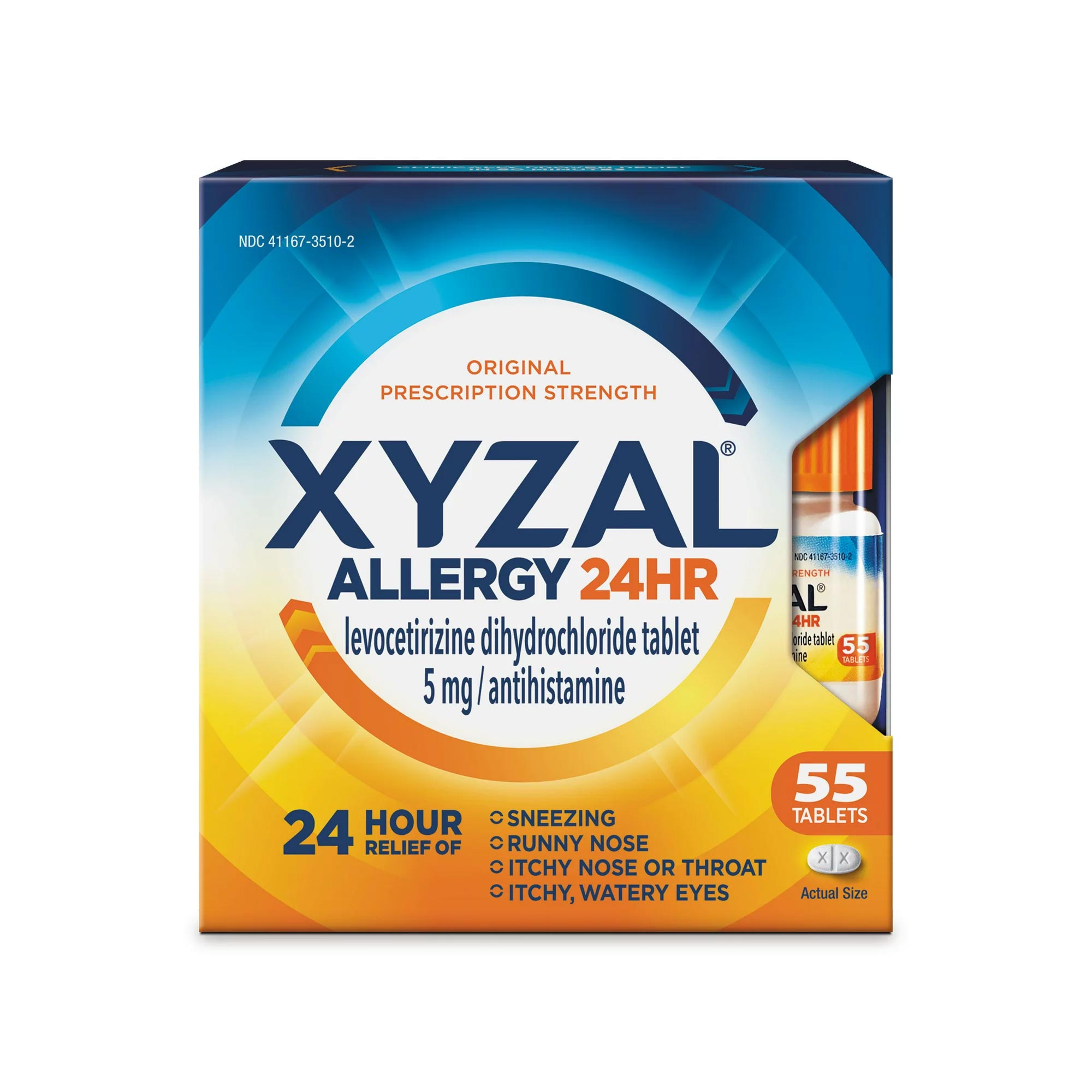 Xyzal Allergy Tablets 24-Hour Allergy Relief, Original Prescription Strength, 55 Ct â Image 3