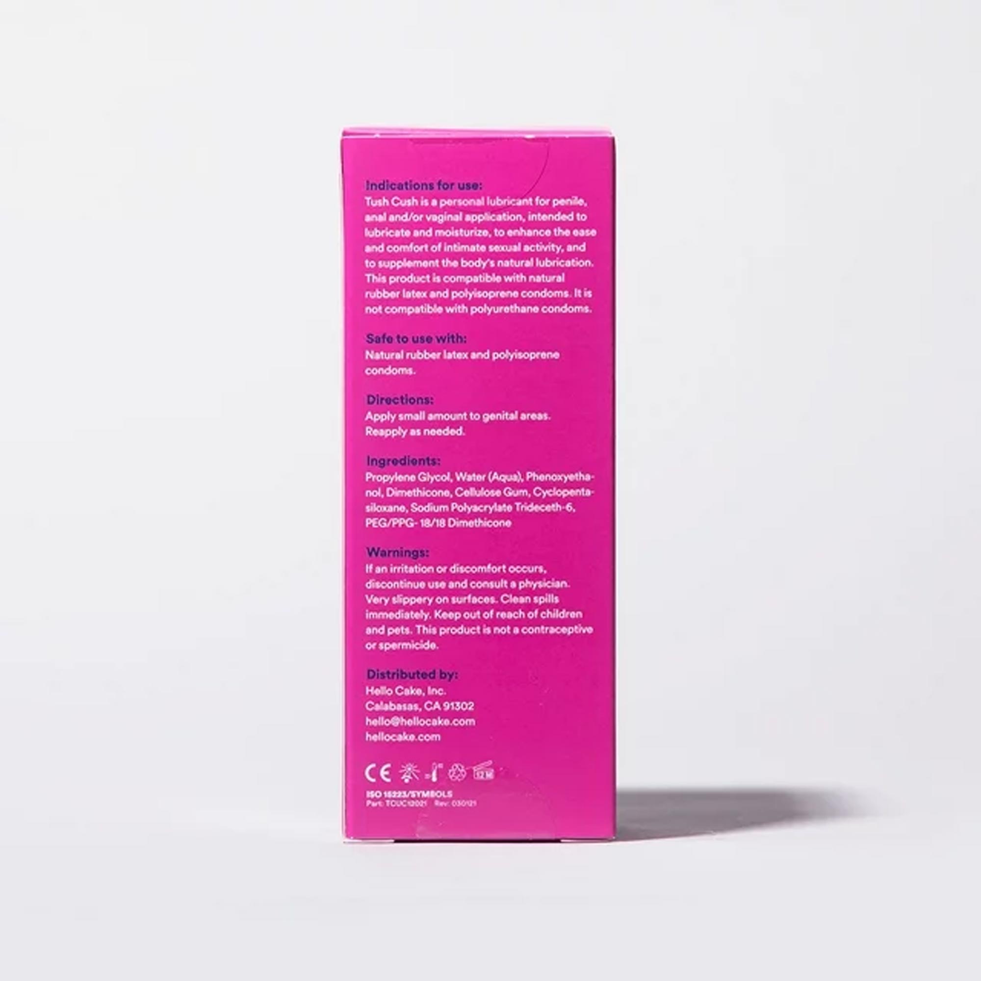 Hello Cake Tush Cush Lube, Personal Jelly Lubricant, Unisex, 1.7 fl oz â Image 2