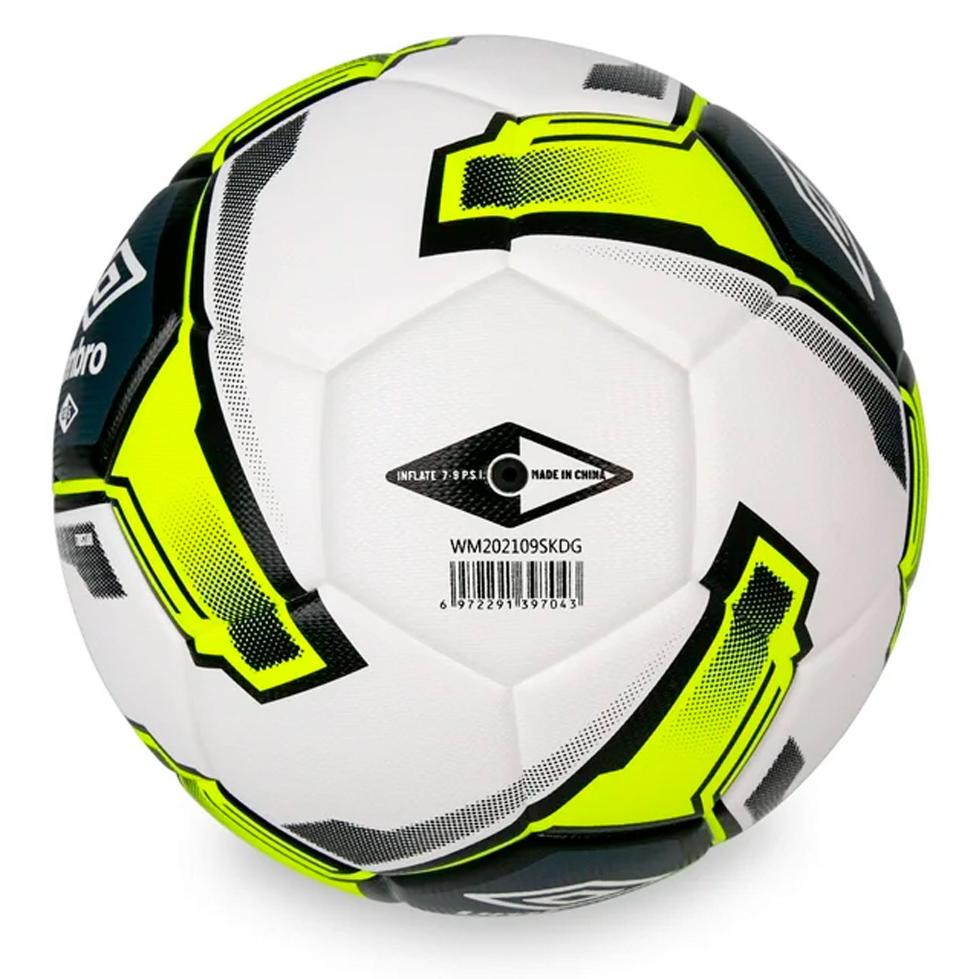 Umbro Tristar Size 4 Youth and Beginner Soccer Ball, White_Black_Yellow â Image 2