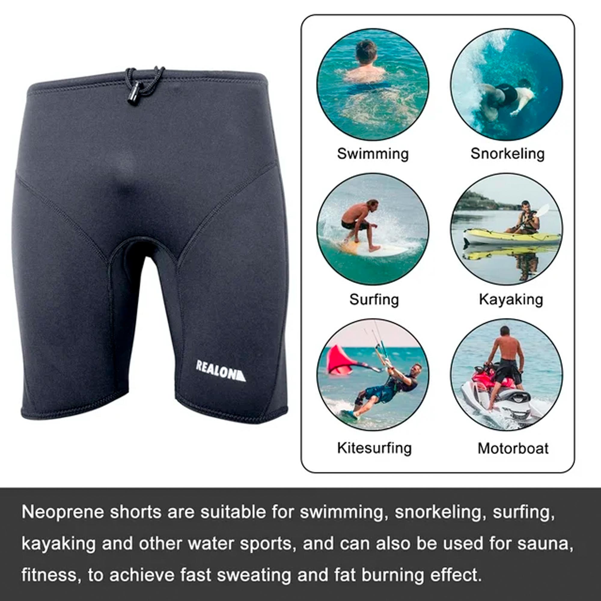 Wetsuit Shorts Neoprene Men 3mm Buoyancy Swim Pants Adult Sweat Wet Suit Trunks Jammers Keep Warm for Swimming Surfing â Image 2