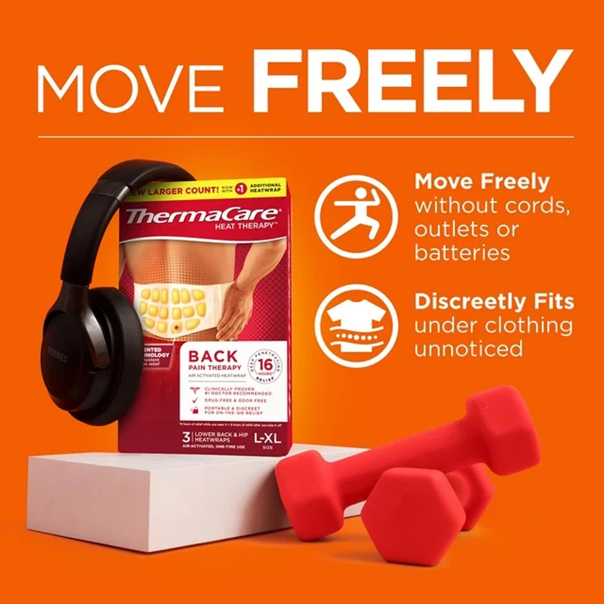 ThermaCare Lower Back & Hip Large_X-Large Pain Relief Heat Wraps, 3 Ct â Image 3