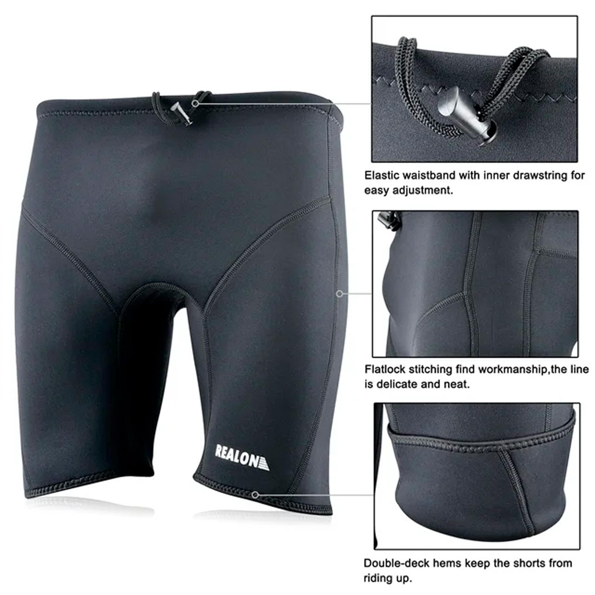 Wetsuit Shorts Neoprene Men 3mm Buoyancy Swim Pants Adult Sweat Wet Suit Trunks Jammers Keep Warm for Swimming Surfing â Image 3